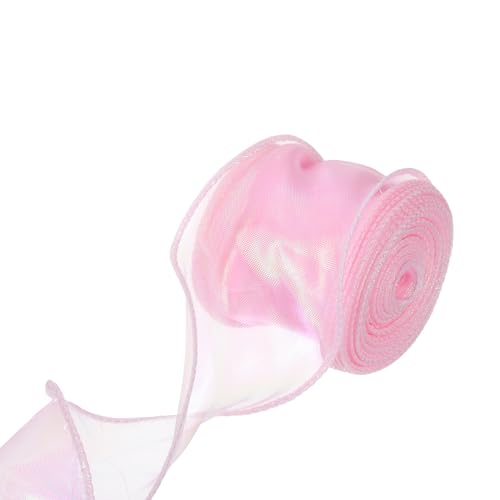 QUARKZMAN 6cm Breites Glitzerndes Durchsichtiges Verdrahtetes Organza-Band Pastell Chiffon-Bänder 9m Pink zum Geschenke Verpacken, Blumensträuße, Hochzeitstorten-Schleifen QUARKZMAN 6cm Breites Glitzerndes Durchsichtiges Verdrahtetes Organza-Band Pastell Chiffon-Bänder 9m Pink zum Geschenke Verpacken, Blumensträuße, Hochzeitstorten-Schleifen von QUARKZMAN