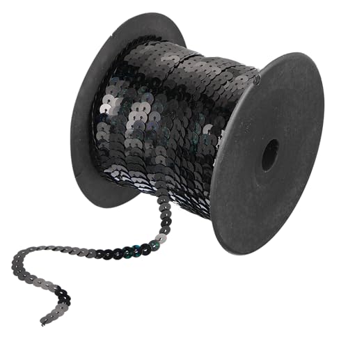 QUARKZMAN 6mm 98yds Flach Pailletten Streifen Split Paillette Schnur Spule Rolle Nähen Schnur Band für Fransen Nähen Selbermachen Projekte Laser Schwarz QUARKZMAN 6mm 98yds Flach Pailletten Streifen Split Paillette Schnur Spule Rolle Nähen Schnur Band für Fransen Nähen Selbermachen Projekte Laser Schwarz von QUARKZMAN