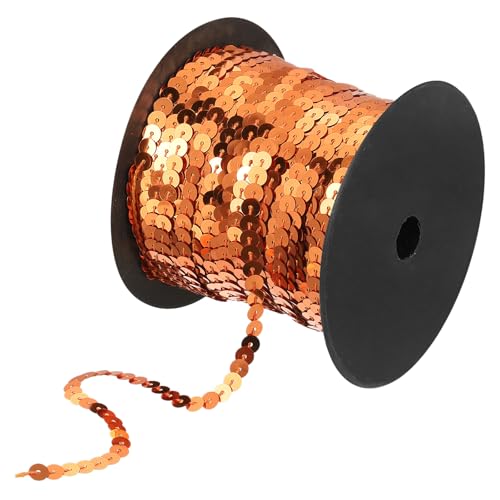 QUARKZMAN 6mm 98yds Flach Pailletten Streifen Split Paillette Schnur Spule Rolle Nähen Schnur Band für Fransen Nähen Selbermachen Projekte Orange QUARKZMAN 6mm 98yds Flach Pailletten Streifen Split Paillette Schnur Spule Rolle Nähen Schnur Band für Fransen Nähen Selbermachen Projekte Orange von QUARKZMAN
