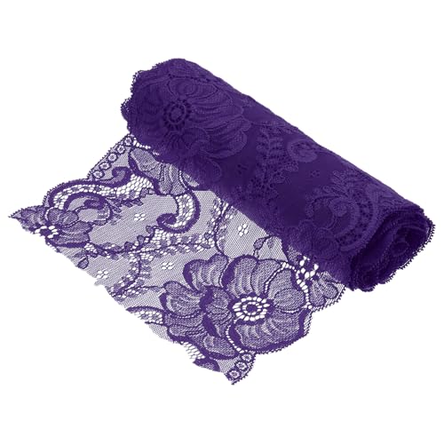 QUARKZMAN 7,1 Zoll Breite 3 Yard Spitzenband Blumenmuster Lila Spitzenband für DIY Basteln, Geschenkverpackungen, Blumensträuße, Hochzeitsdekoration und Näharbeiten QUARKZMAN 7,1 Zoll Breite 3 Yard Spitzenband Blumenmuster Lila Spitzenband für DIY Basteln, Geschenkverpackungen, Blumensträuße, Hochzeitsdekoration und Näharbeiten von QUARKZMAN