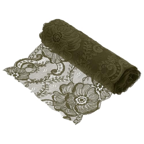 QUARKZMAN 7,1 Zoll breites 3 Yard Spitzenband Blumenmuster Dunkelgrünes Spitzenband für DIY-Bastelarbeiten, Geschenkverpackungen, Blumensträuße, Hochzeitsdekoration und Näharbeiten QUARKZMAN 7,1 Zoll breites 3 Yard Spitzenband Blumenmuster Dunkelgrünes Spitzenband für DIY-Bastelarbeiten, Geschenkverpackungen, Blumensträuße, Hochzeitsdekoration und Näharbeiten von QUARKZMAN