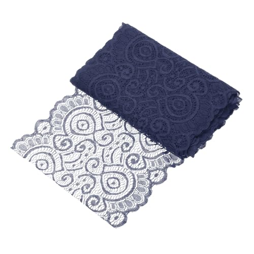 QUARKZMAN 7,1 Zoll breites 5 Yard Spitzenband mit floralem Muster, dunkelblau, zum Nähen, Basteln und Geschenkverpacken, Hochzeitsdekoration QUARKZMAN 7,1 Zoll breites 5 Yard Spitzenband mit floralem Muster, dunkelblau, zum Nähen, Basteln und Geschenkverpacken, Hochzeitsdekoration von QUARKZMAN