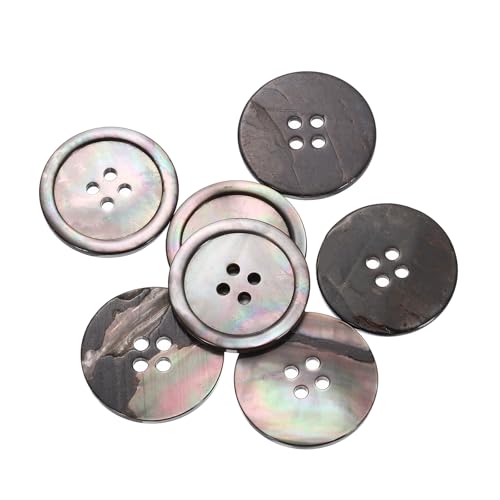 QUARKZMAN 7 Stück Natürliche Muschelknöpfe, 4-Loch Perlmuttknöpfe 22,5mm Nähknöpfe Nähhandwerk Knöpfe für Hemd Nähen DIY Handwerk Dekoration, Schwarz QUARKZMAN 7 Stück Natürliche Muschelknöpfe, 4-Loch Perlmuttknöpfe 22,5mm Nähknöpfe Nähhandwerk Knöpfe für Hemd Nähen DIY Handwerk Dekoration, Schwarz von QUARKZMAN
