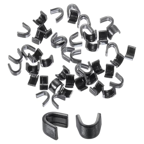 QUARKZMAN 70 Stück Reißverschluss-Schieberhalter, 5mm U-Form-Top-Stopper für geschlossene Reißverschlüsse zum Austausch von Taschen, Mänteln, Jacken, Rucksäcken, Schwarz von QUARKZMAN