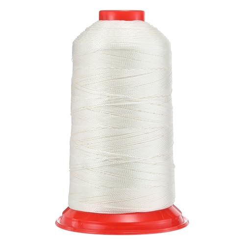 QUARKZMAN 700 Yards Bonded Nylon Nähgarn Größe 840D/3 Nähen-Schweres Duty Nylon Polstergarn Outdoor-Garn für Leder Jeans und Webhandwerk Maschine DIY Weiß QUARKZMAN 700 Yards Bonded Nylon Nähgarn Größe 840D/3 Nähen-Schweres Duty Nylon Polstergarn Outdoor-Garn für Leder Jeans und Webhandwerk Maschine DIY Weiß von QUARKZMAN