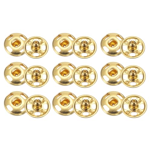QUARKZMAN 72 Set Nähbare Druckknöpfe Set, 6/7/8mm Nähzubehör Metallknöpfe, Bastelknöpfe Ersatz Knopf Nähknöpfe für Jacke Kleidung Jeans Taschen Geldbörse Handtasche Schuhe, Knöpfe Gold QUARKZMAN 72 Set Nähbare Druckknöpfe Set, 6/7/8mm Nähzubehör Metallknöpfe, Bastelknöpfe Ersatz Knopf Nähknöpfe für Jacke Kleidung Jeans Taschen Geldbörse Handtasche Schuhe, Knöpfe Gold von QUARKZMAN