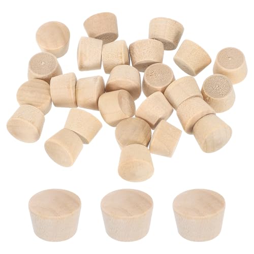 QUARKZMAN 76 Stück Holzknopf-Stecker, 10mm/0,39" Flachkopf-Hartholz-Schraubenloch-Stecker Holzkappen Knöpfe Holzstecker für Möbel Holzbearbeitung Handwerk Dekor (11,5mm x 10mm) von QUARKZMAN