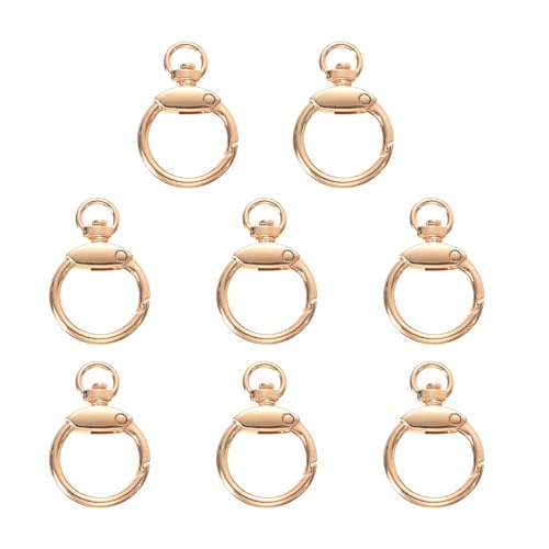QUARKZMAN 8 Stück Frühling O Ring Clip, Metall Frühling Karabiner Schlüsselring, Schlüsselanhänger Schnappverschluss Zubehör für Geldbörse Schultertasche, Gold QUARKZMAN 8 Stück Frühling O Ring Clip, Metall Frühling Karabiner Schlüsselring, Schlüsselanhänger Schnappverschluss Zubehör für Geldbörse Schultertasche, Gold von QUARKZMAN