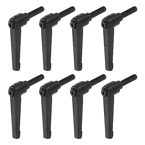 QUARKZMAN 8 Stück Klemmhebel Griff M8 x 25mm Außengewinde Schraube, Aluminiumlegierung Verstellbare Handgriffe Spannhebel für Werkzeugmaschinen Schweißgeräte Druckgeräte, Schwarz von QUARKZMAN