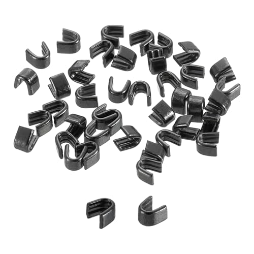 QUARKZMAN 80 Stück Reißverschluss Reparatur Set, #3 U Form Obere Stopper Geschlossener Reißverschlussschieber Ersatz für Taschen Mäntel Jacken DIY Nähen Ersatz, Metallic Schwarz von QUARKZMAN