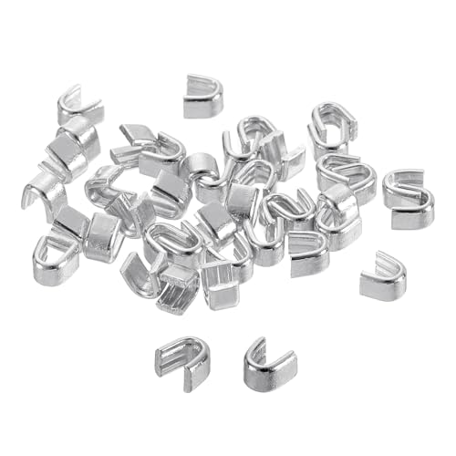QUARKZMAN 80 Stück Reißverschluss Reparatur Set, #3 U Form Obere Stopper Geschlossener Reißverschlussschieber Ersatz für Taschen Mäntel Jacken DIY Nähen Ersatz, Silberton von QUARKZMAN
