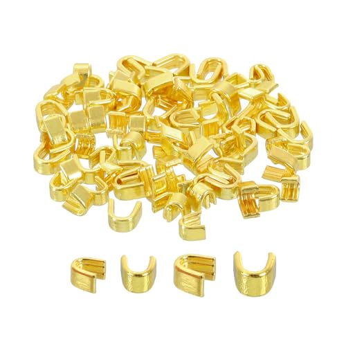 QUARKZMAN 80 Stück Reißverschluss-Schieberhalter - #3#5 U-Form-Stopper für Taschen, Mäntel, Jacken, geschlossene Reißverschlüsse zum Austauschen, goldfarben (je Größe 40 Stück) von QUARKZMAN