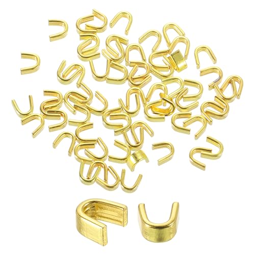 QUARKZMAN 80 Stück Reißverschlussschieberhalter, 4,2 mm U-Form-Top-Stopper für geschlossene Reißverschlüsse zum Austausch von Taschen, Mänteln, Jacken, Rucksäcken, Gold QUARKZMAN 80 Stück Reißverschlussschieberhalter, 4,2 mm U-Form-Top-Stopper für geschlossene Reißverschlüsse zum Austausch von Taschen, Mänteln, Jacken, Rucksäcken, Gold von QUARKZMAN