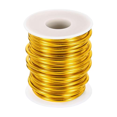 QUARKZMAN 9 Gauge Basteldraht Aluminiumdraht 3,0 mm 10 Meter Flexibler Biegsamer Aludraht Metall Schmuckdraht Blumendraht für Schmuckherstellung Modellieren Basteln DIY, Gelb QUARKZMAN 9 Gauge Basteldraht Aluminiumdraht 3,0 mm 10 Meter Flexibler Biegsamer Aludraht Metall Schmuckdraht Blumendraht für Schmuckherstellung Modellieren Basteln DIY, Gelb von QUARKZMAN