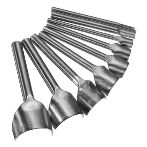 QUARKZMAN 9 Stück Halbrund Leder Locher, 5mm-40mm, Leder Cutter Bogen Kurve, Gürtel End Cutter, Karbonstahl Halbkreis Locher Werkzeug für Handwerk Gurt Gürtel, Brieftasche und Tasche von QUARKZMAN