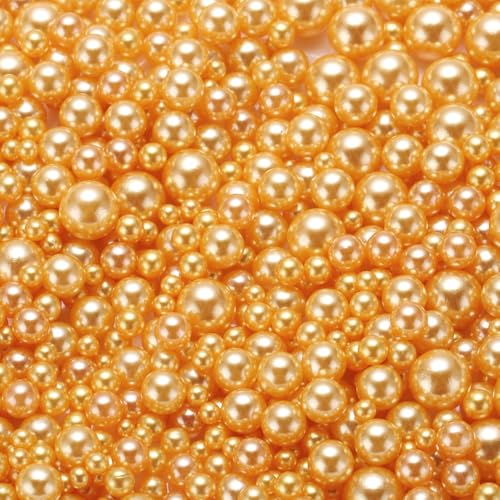 QUARKZMAN 900 Stück Kunstperlen für Bastelarbeiten, 3-8mm ohne Loch ABS-Runde Perlen für Vasenfüller, Schmuckherstellung, Vasenfüller, Kosmetikboxen, DIY-Teile, Tischstreuung, Gold QUARKZMAN 900 Stück Kunstperlen für Bastelarbeiten, 3-8mm ohne Loch ABS-Runde Perlen für Vasenfüller, Schmuckherstellung, Vasenfüller, Kosmetikboxen, DIY-Teile, Tischstreuung, Gold von QUARKZMAN