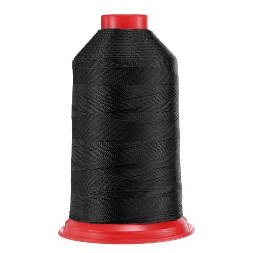 QUARKZMAN 962 Yards Bonded Nylon Nähgarn Größe 630D/3 Nähen-Schweres Duty Nylon Polstergarn Outdoor-Garn für Leder Jeans und Webhandwerk Maschine DIY Schwarz QUARKZMAN 962 Yards Bonded Nylon Nähgarn Größe 630D/3 Nähen-Schweres Duty Nylon Polstergarn Outdoor-Garn für Leder Jeans und Webhandwerk Maschine DIY Schwarz von QUARKZMAN