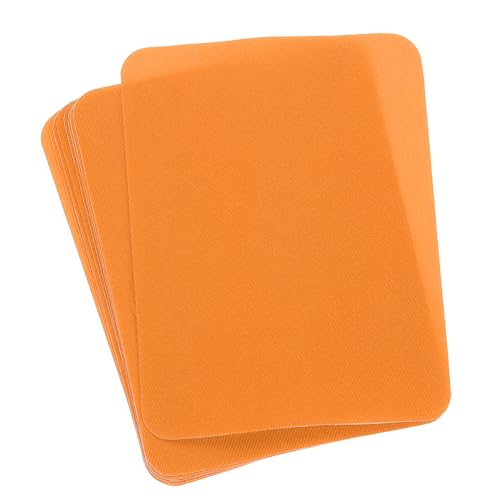 QUARKZMAN Aufbügelflicken für Kleidung Stoffreparaturflicken zum Aufbügeln 4,9"x3,7" für Kleidung, Hosen, Taschen, Reparatur von Löchern und Dekoration, Packung mit 10 (Orange) von QUARKZMAN