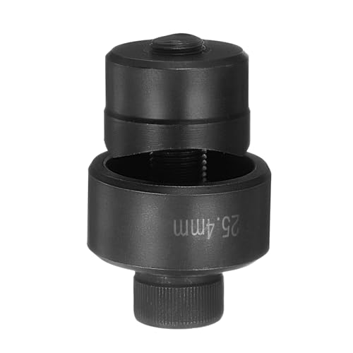 QUARKZMAN Blechlochstanze 25,4 mm aus Lagerstahl präzises Schneiden manuelle Durchschlagwerkzeug-Set für Metallblech, Spüle, Edelstahl, schwarz von QUARKZMAN