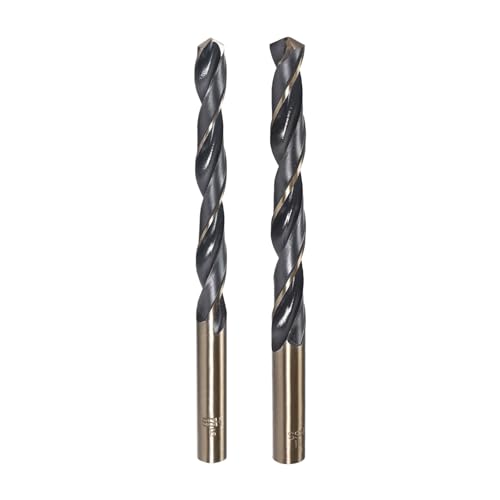 QUARKZMAN Bohrer-Set, Titan-Nitrid-beschichteter Hochgeschwindigkeitsstahl 4341 Gerader Rund-Schaft Bohrer für Edelstahllegierung Kupfer, (2 Stück 9mm, 1 Stück 11mm) von QUARKZMAN