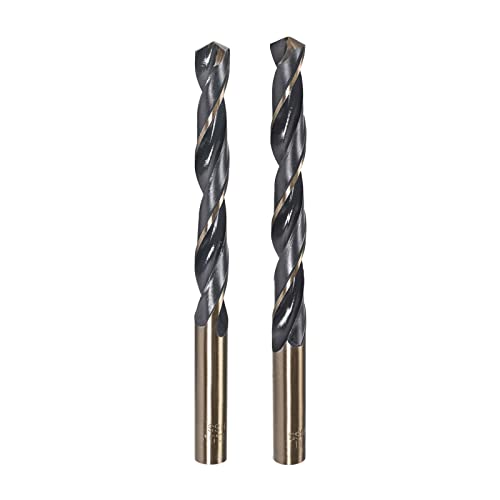 QUARKZMAN Bohrer-Set, Titan-Nitrid-beschichteter Hochgeschwindigkeitsstahl 4341 gerader runder Schaft Bohrer für Edelstahllegierung Kupfer, (2 Stück 10,5 mm, 2 Stück 11 mm) von QUARKZMAN