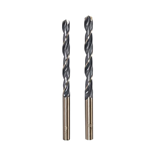 QUARKZMAN Bohrer-Set, Titan-Nitrid-beschichteter Hochgeschwindigkeitsstahl 4341 gerader runder Schaft Bohrer für Edelstahllegierung Kupfer, (5 Stücke von 5mm, 1 Stück von 7mm) von QUARKZMAN