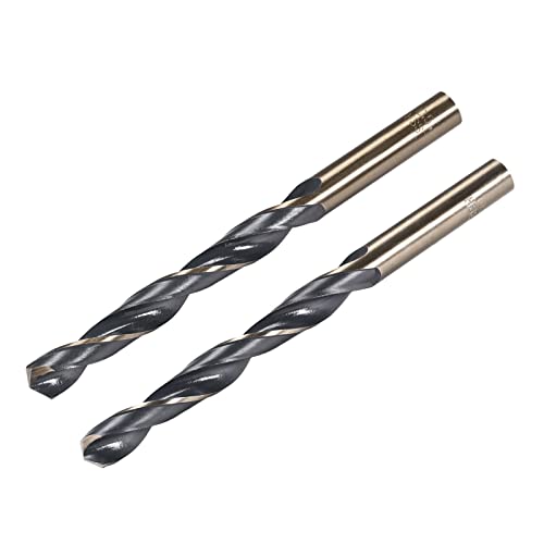 QUARKZMAN Bohrer-Set 10mm 10.5mm, Titan-Nitrid-beschichteter Hochgeschwindigkeitsstahl 4341 Gerader Rund-Schaft-Bohrer für Edelstahllegierung Kupfer, 2 Stück QUARKZMAN Bohrer-Set 10mm 10.5mm, Titan-Nitrid-beschichteter Hochgeschwindigkeitsstahl 4341 Gerader Rund-Schaft-Bohrer für Edelstahllegierung Kupfer, 2 Stück von QUARKZMAN
