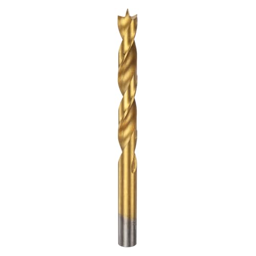 QUARKZMAN Brad Point Bohrer 11mm(7/16") Dia Gerader Rund Schaft Bohrer Metrische Brad Point Spiral Twist Bohrer für Schreiner Holzbearbeitung Kunststoff Gummi, Golden von QUARKZMAN