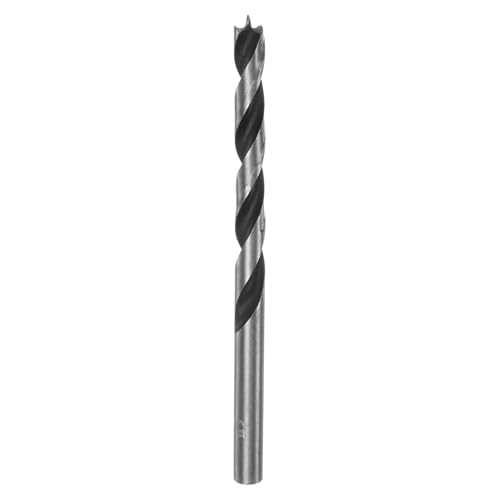 QUARKZMAN 1 Stück Holzbohrer 5,5mm (14/64") Durchmesser Gerader Rund Schaft Bohrer Metrisch Brad Point 2,4" Bohrtiefe Spiral Twist Bohrer für Schreiner Holzarbeiten Kunststoff Gummi von QUARKZMAN