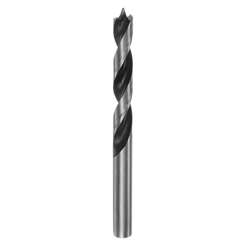 QUARKZMAN 1 Stück Holzbohrer 9,5mm (24/64") Durchmesser Gerader Rund Schaft Bohrer Metrisch Brad Point 3" Bohrtiefe Spiral Twist Bohrer für Schreiner Holzarbeiten Kunststoff Gummi von QUARKZMAN