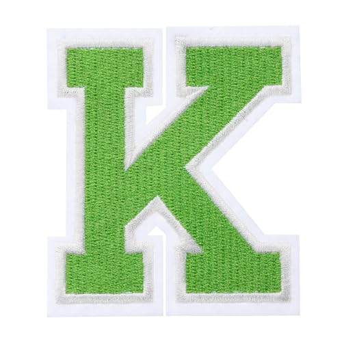 QUARKZMAN Bügelbuchstaben, 3 Zoll Buchstabe K, Große Bügelbuchstaben, Bestickte Buchstabenapplikationen zum Aufbügeln für Kleidung und Hüte, Grün QUARKZMAN Bügelbuchstaben, 3 Zoll Buchstabe K, Große Bügelbuchstaben, Bestickte Buchstabenapplikationen zum Aufbügeln für Kleidung und Hüte, Grün von QUARKZMAN
