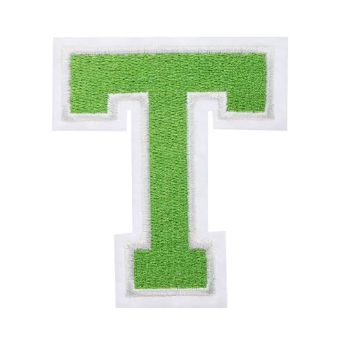 QUARKZMAN Bügelbuchstaben, 3 Zoll Buchstabe T, Große Bügelbuchstaben, Bestickte Buchstabenapplikationen zum Aufbügeln für Kleidung und Hüte, Grün QUARKZMAN Bügelbuchstaben, 3 Zoll Buchstabe T, Große Bügelbuchstaben, Bestickte Buchstabenapplikationen zum Aufbügeln für Kleidung und Hüte, Grün von QUARKZMAN
