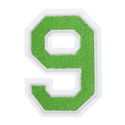 QUARKZMAN Bügeln Sie Nummern Patches, 3 Zoll Nummer 9, Große Bügel Nummern Patches, Bestickte Nummern Patches Applikations Patches zum Aufbügeln für Kleidung und Hüte, Grün QUARKZMAN Bügeln Sie Nummern Patches, 3 Zoll Nummer 9, Große Bügel Nummern Patches, Bestickte Nummern Patches Applikations Patches zum Aufbügeln für Kleidung und Hüte, Grün von QUARKZMAN