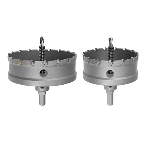 QUARKZMAN Carbid-Lochsägebohrer für Edelstahllegierungsmetall, 80mm 100mm, 2 Stück von QUARKZMAN