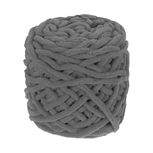 QUARKZMAN Chenille Chunky Garn, 100g/3,5oz Plüschiges Dickes Flauschiges Garn zum Häkeln, Weiche Samtdecke für Pullover Handstricken Häkeln (Dunkelkamel, 45 m/49 Yards) von QUARKZMAN