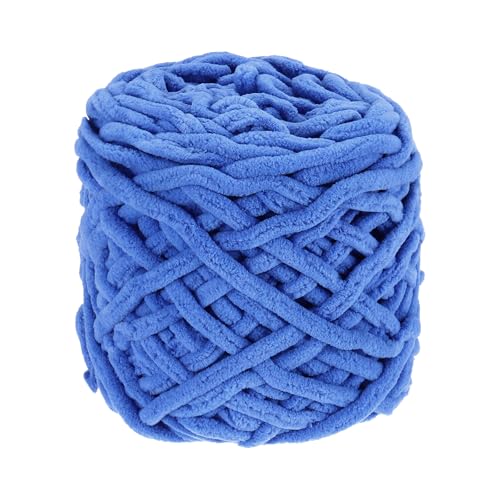 QUARKZMAN Chenille Chunky Garn, 100g/3,5oz Plüschiges Dickes Flauschiges Garn zum Häkeln, Weiche Samtdecke für Pullover Handstricken Häkeln (Himmelblau, 45 m/49 Yards) von QUARKZMAN