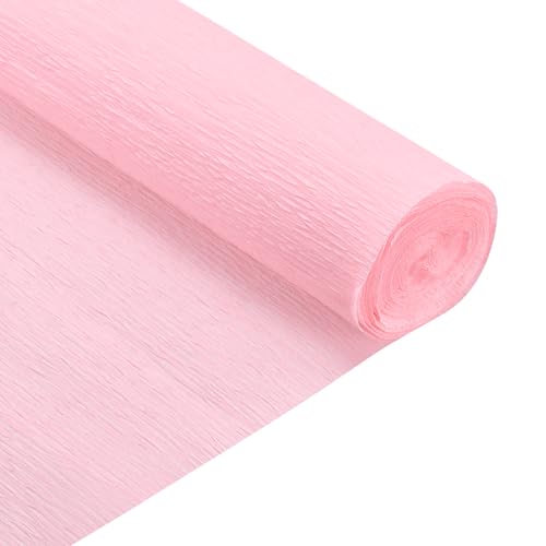QUARKZMAN Crepe-Papierrolle 6,9 Fuß lang 20 Zoll breit für Hochzeitszeremonie Verschiedene große Festivals Dekoration, Soft Pink QUARKZMAN Crepe-Papierrolle 6,9 Fuß lang 20 Zoll breit für Hochzeitszeremonie Verschiedene große Festivals Dekoration, Soft Pink von QUARKZMAN