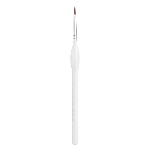 QUARKZMAN Detail Pinsel 11mm Spitze 185mm Länge Nylon Haar Miniatur Malpinsel für Aquarell Öl Acryl Malerei(2#), Weiß von QUARKZMAN