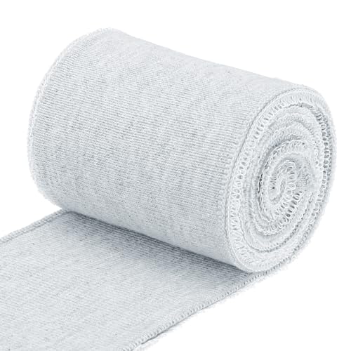 QUARKZMAN Elastische Bündchen Gerippte Abschlüsse 31,5" x 2,8'' Baumwollstoff Gestricktes Rippband Stretch-Bündchen Ärmelbund für DIY-Nähen, Hellgrau 1 Paar QUARKZMAN Elastische Bündchen Gerippte Abschlüsse 31,5" x 2,8'' Baumwollstoff Gestricktes Rippband Stretch-Bündchen Ärmelbund für DIY-Nähen, Hellgrau 1 Paar von QUARKZMAN