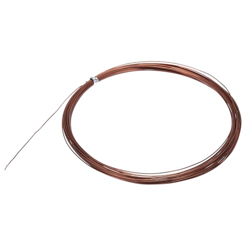 QUARKZMAN Eloxierter Basteldraht 0.6mmx10m Aluminiumdraht Draht zum Basteln Schmuckdraht Basteldraht Metallgedächtnis Flexibler Handwerksdraht für Schmuck Dekokranz DIY (22 AWG, Kupfer) von QUARKZMAN