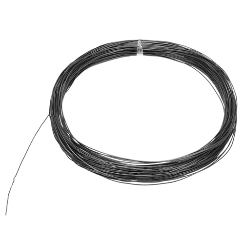 QUARKZMAN Eloxierter Basteldraht 0.6mmx30m Aluminiumdraht Draht zum Basteln Schmuckdraht Basteldraht Metallgedächtnis Flexibler Handwerksdraht für Schmuck Dekokranz DIY (22 AWG, Schwarz) von QUARKZMAN
