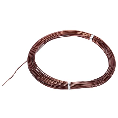 QUARKZMAN Eloxierter Basteldraht 1.5mmx10m Aluminiumdraht Draht zum Basteln Schmuckdraht Basteldraht Metallgedächtnis Flexibler Handwerksdraht für Schmuck Dekokranz DIY (40 AWG, Kupfer) von QUARKZMAN