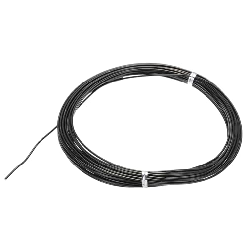 QUARKZMAN Eloxierter Basteldraht 1.5mmx10m Aluminiumdraht Draht zum Basteln Schmuckdraht Basteldraht Metallgedächtnis Flexibler Handwerksdraht für Schmuck Dekokranz DIY (40 AWG, Schwarz) von QUARKZMAN