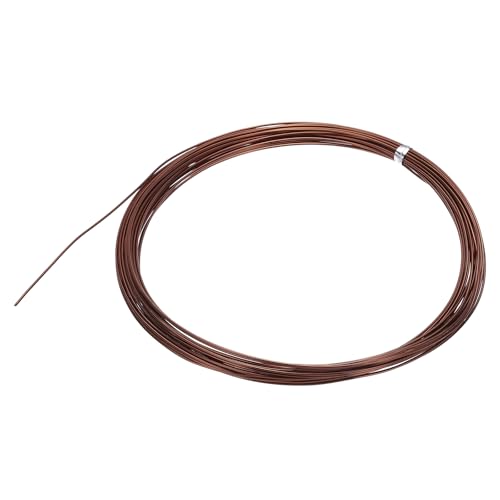 QUARKZMAN Eloxierter Basteldraht 1mmx10m Aluminiumdraht Draht zum Basteln Schmuckdraht Basteldraht Metallgedächtnis Flexibler Handwerksdraht für Schmuck Dekokranz DIY (43 AWG, Kupfer) von QUARKZMAN