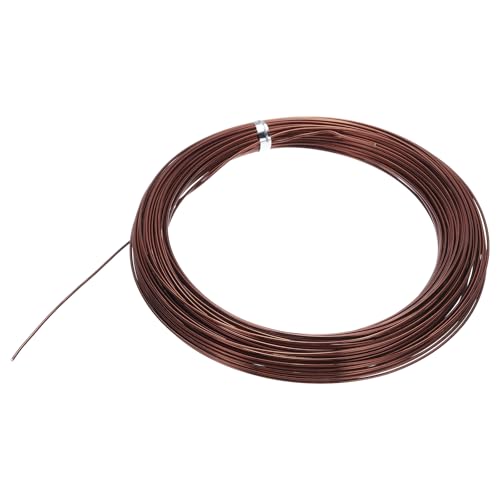 QUARKZMAN Eloxierter Basteldraht 1mmx30m Aluminiumdraht Draht zum Basteln Schmuckdraht Basteldraht Metallgedächtnis Flexibler Handwerksdraht für Schmuck Dekokranz DIY (43 AWG, Kupfer) von QUARKZMAN