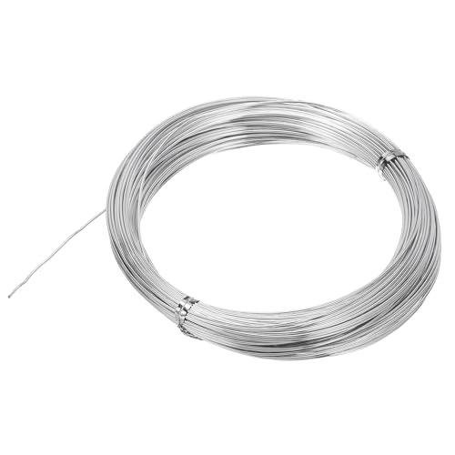 QUARKZMAN Eloxierter Basteldraht 1mmx30m Aluminiumdraht Draht zum Basteln Schmuckdraht Basteldraht Metallgedächtnis Flexibler Handwerksdraht für Schmuck Dekokranz DIY (43 AWG, Silber) von QUARKZMAN