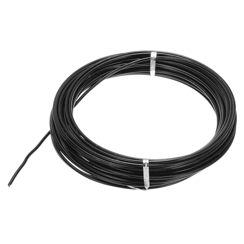 QUARKZMAN Eloxierter Basteldraht 2.5mmx10m Aluminiumdraht Draht zum Basteln Schmuckdraht Basteldraht Metallgedächtnis Flexibler Handwerksdraht für Schmuck Dekokranz DIY (35 AWG, Schwarz) von QUARKZMAN