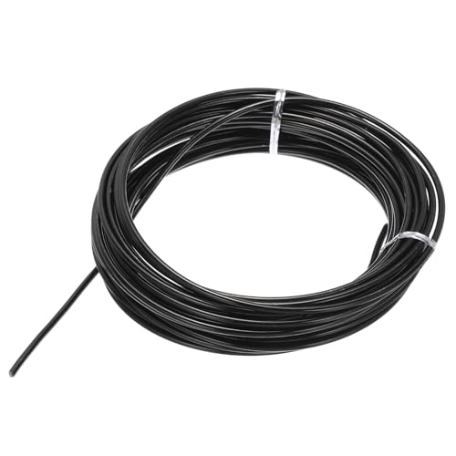 QUARKZMAN Eloxierter Basteldraht 3mmx10m Aluminiumdraht Draht zum Basteln Schmuckdraht Basteldraht Metallgedächtnis Flexibler Handwerksdraht für Schmuck Dekokranz DIY (34 AWG, Schwarz) von QUARKZMAN