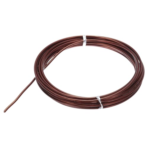 QUARKZMAN Eloxierter Basteldraht 3mmx5m Aluminiumdraht Draht zum Basteln Schmuckdraht Basteldraht Metallgedächtnis Flexibler Handwerksdraht für Schmuck Dekokranz DIY (34 AWG, Kupfer) von QUARKZMAN