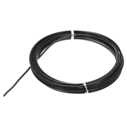 QUARKZMAN Eloxierter Basteldraht 3mmx5m Aluminiumdraht Draht zum Basteln Schmuckdraht Basteldraht Metallgedächtnis Flexibler Handwerksdraht für Schmuck Dekokranz DIY (34 AWG, Schwarz) von QUARKZMAN